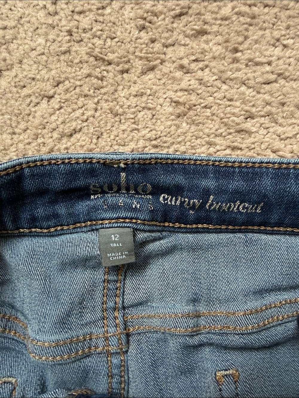 New York & Company Women's Blue Flare Jeans - Picture 2 of 3
